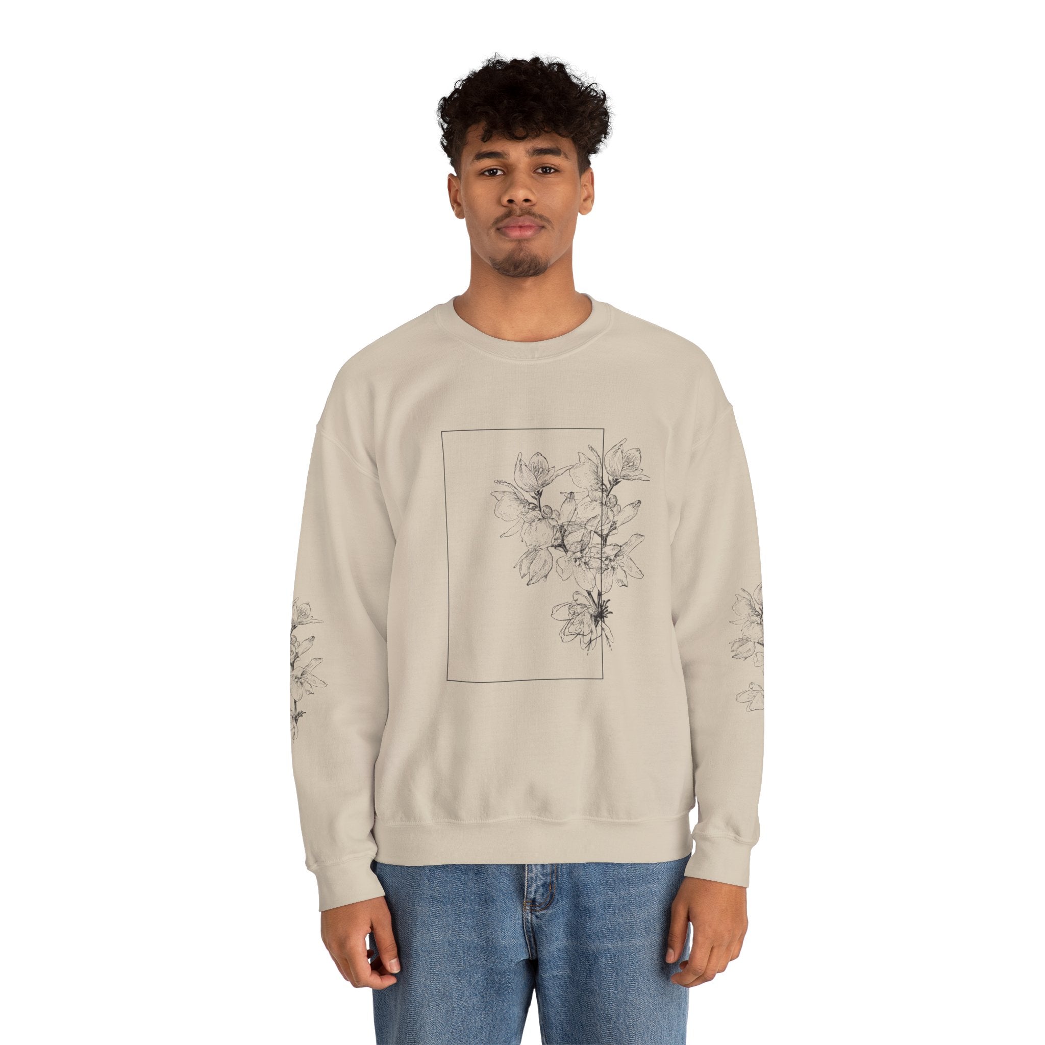 OH Floral Print Unisex Heavy Blend™ Crew Neck Sweatshirt