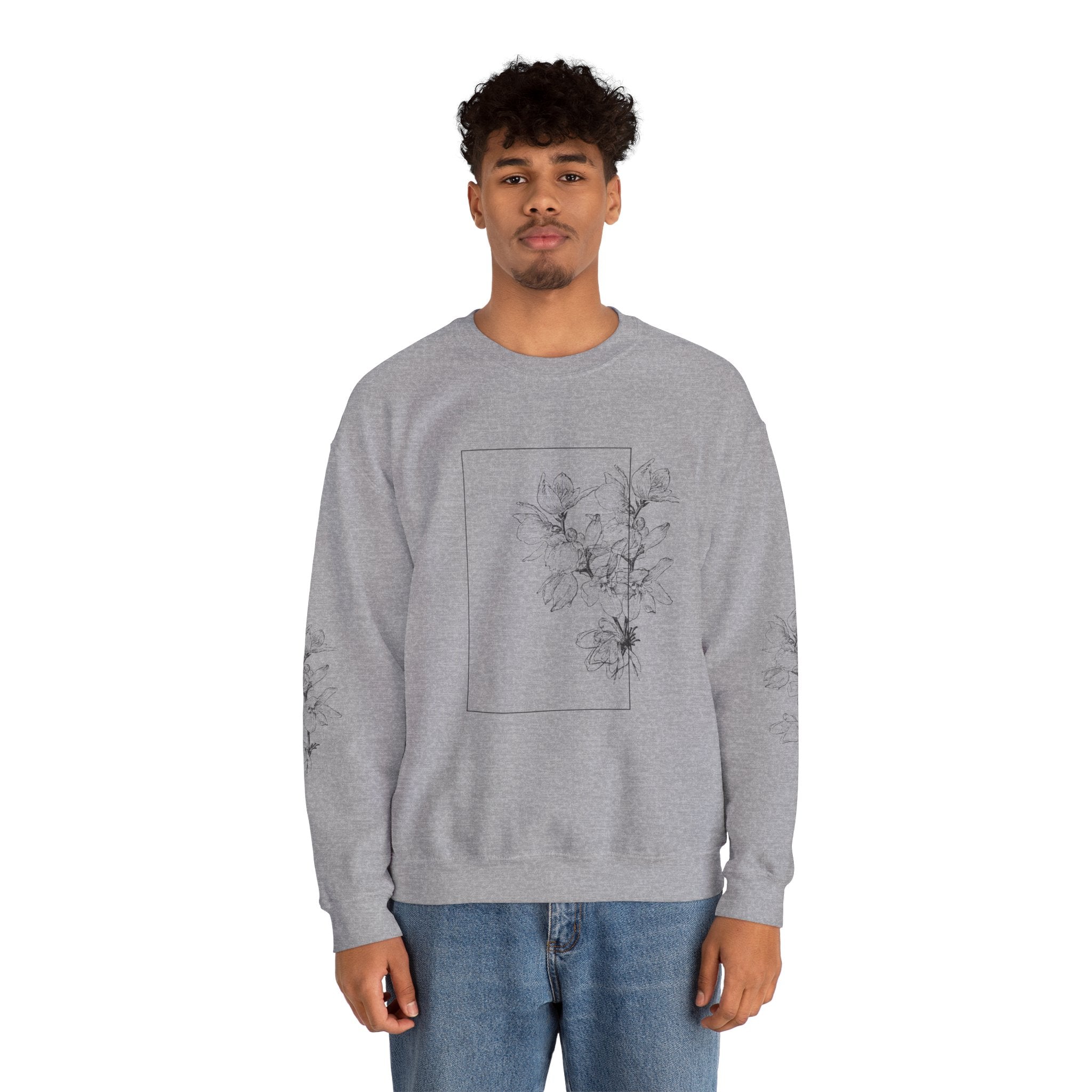OH Floral Print Unisex Heavy Blend™ Crew Neck Sweatshirt