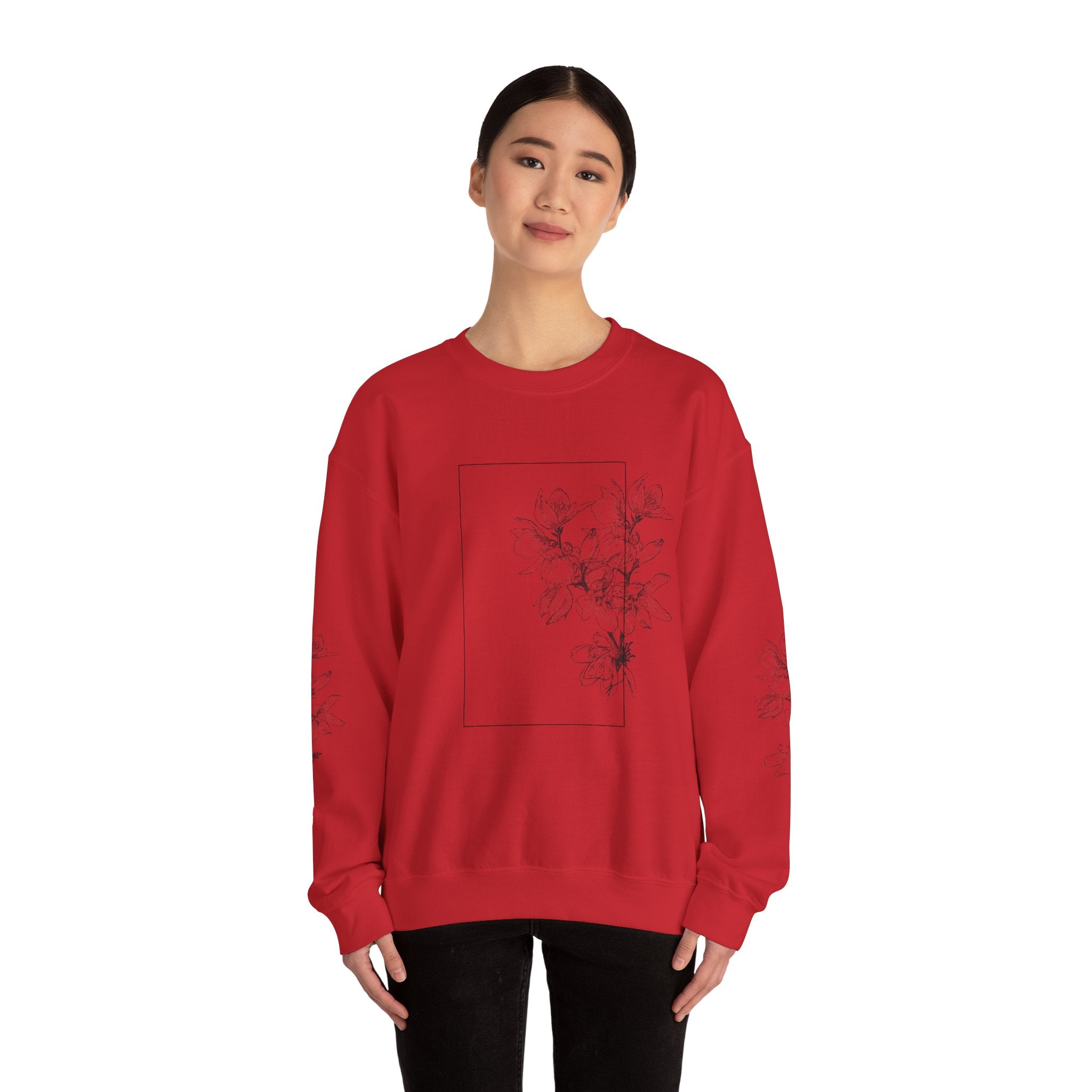 OH Floral Print Unisex Heavy Blend™ Crew Neck Sweatshirt