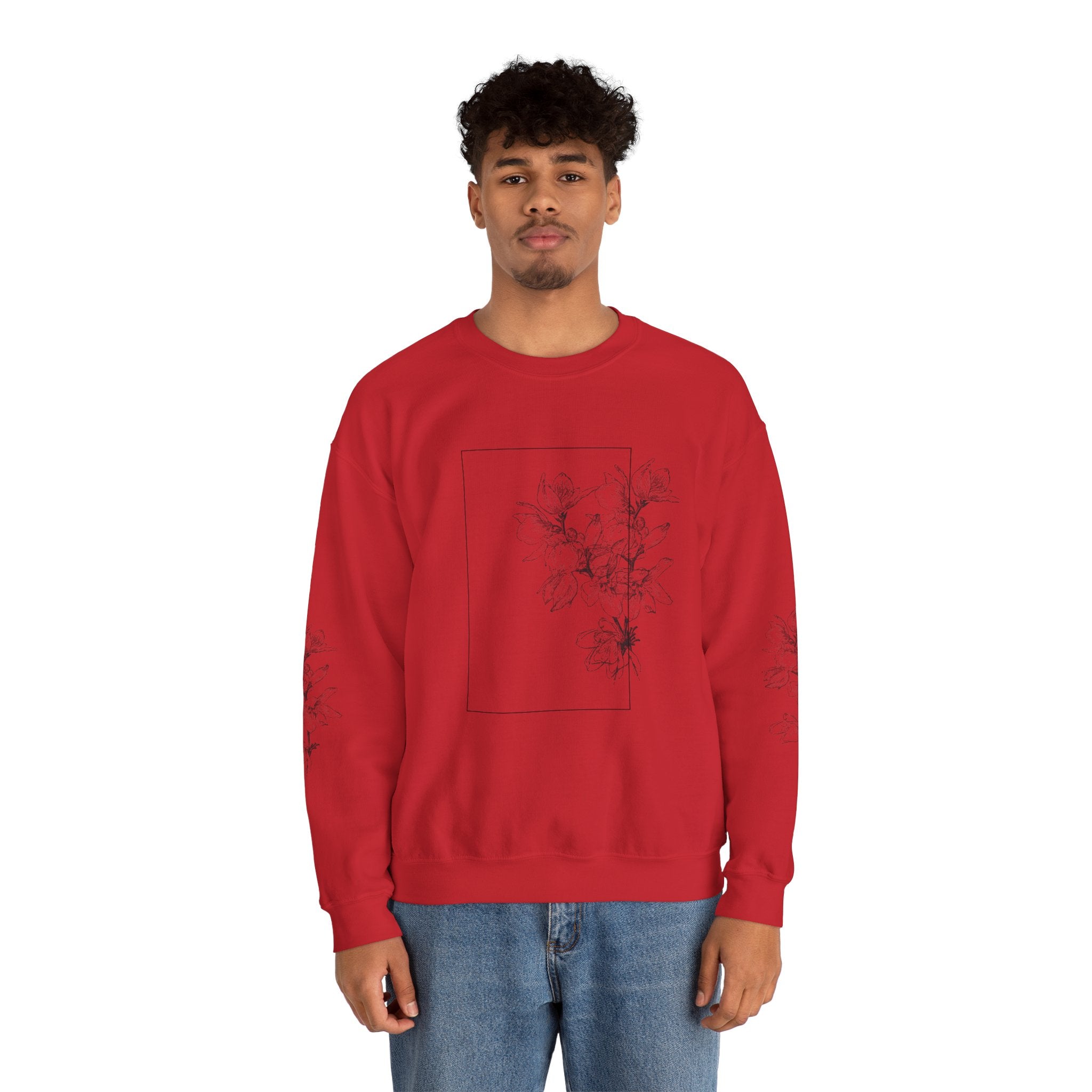 OH Floral Print Unisex Heavy Blend™ Crew Neck Sweatshirt